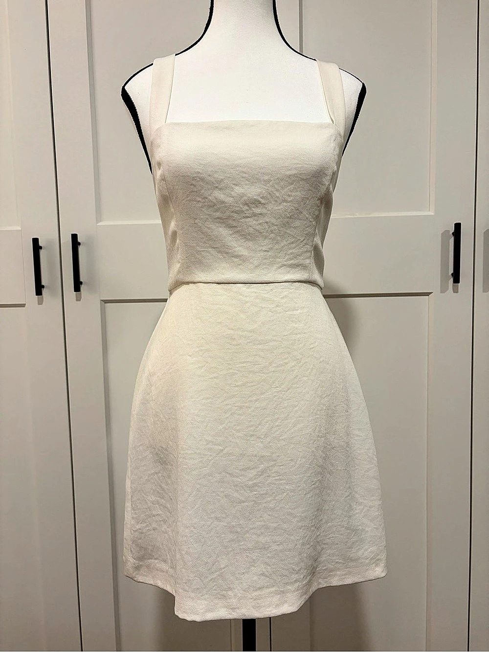 Wilfred Mini Tie-Back Dress in White Like New